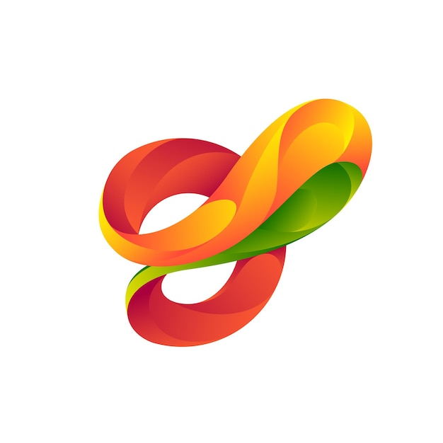 o letter splash logo Abstract colorful gradient logo