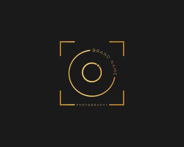 O letterfotografie en camera kort logo-ontwerp