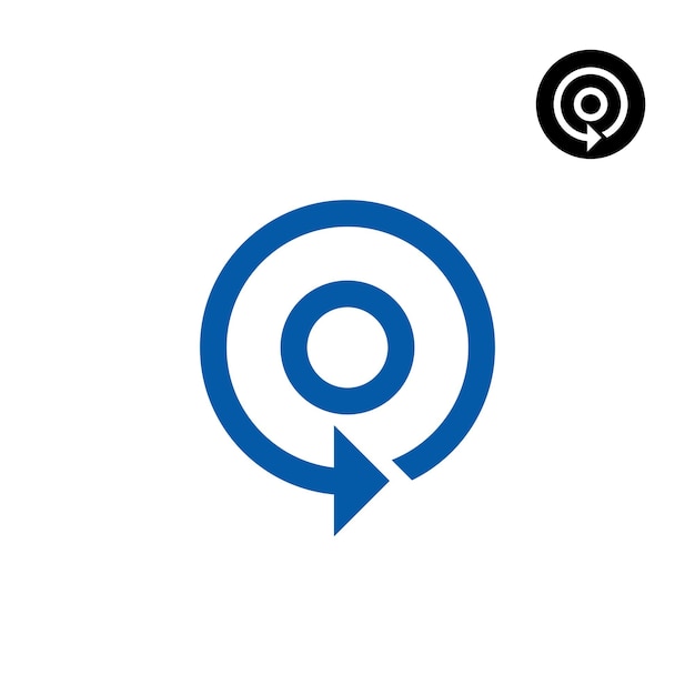 O Letters Reset arrow of een Re-logoontwerp