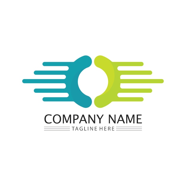 O logo business technology logo cerchio e simboli vector design graphic