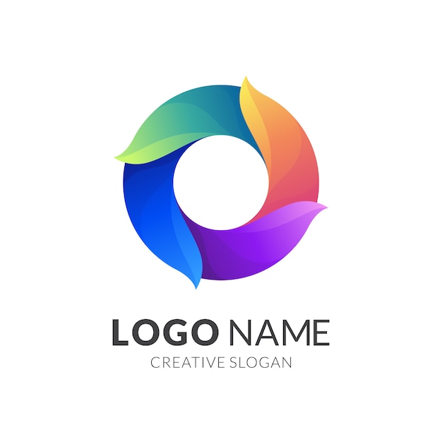 O logo design, moderno logo 3d