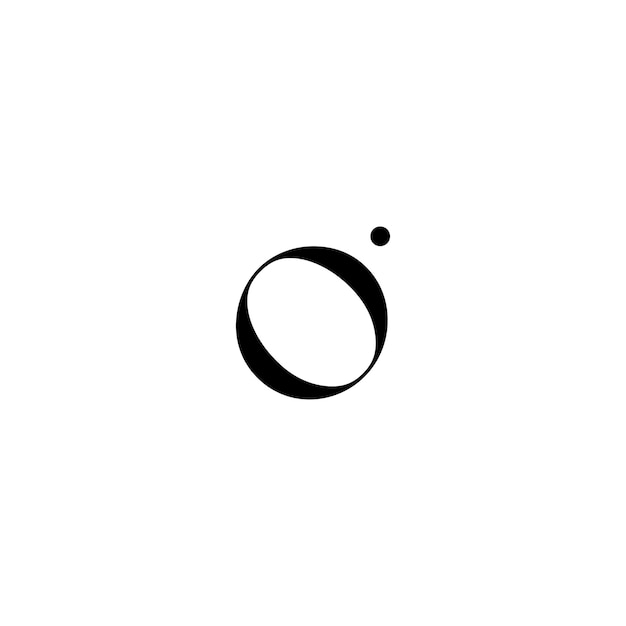 Vector o modern lettering business logo