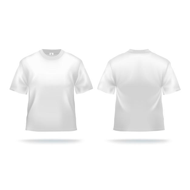 o neck tshirt mockup vector set collectie vector illustratie