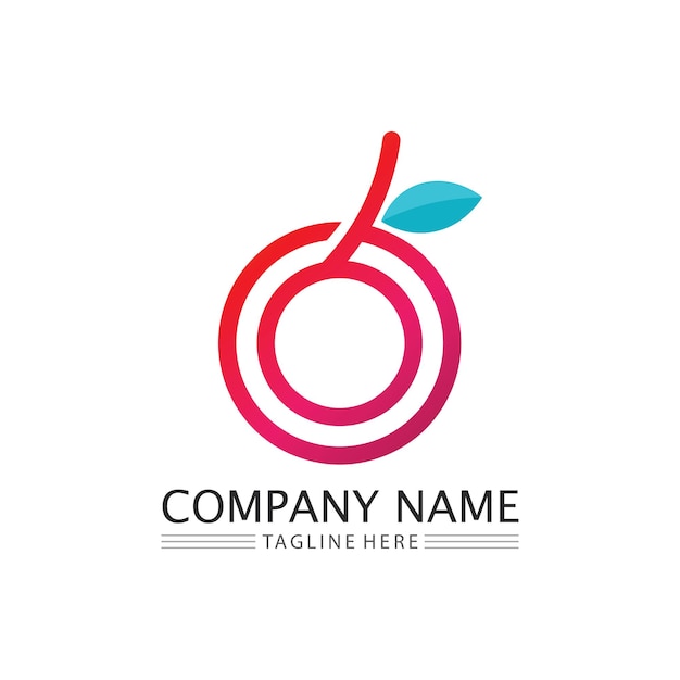 O-ring logo business en cirkel logo ontwerp vector