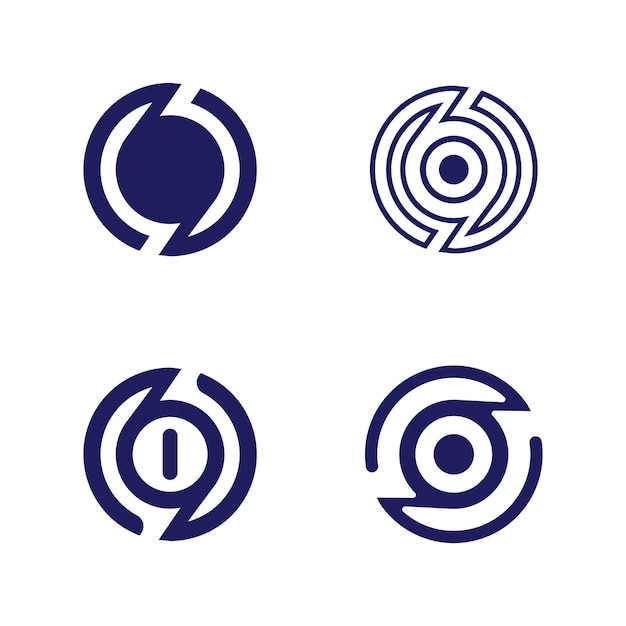 O-ring logo business en cirkel logo ontwerp vector