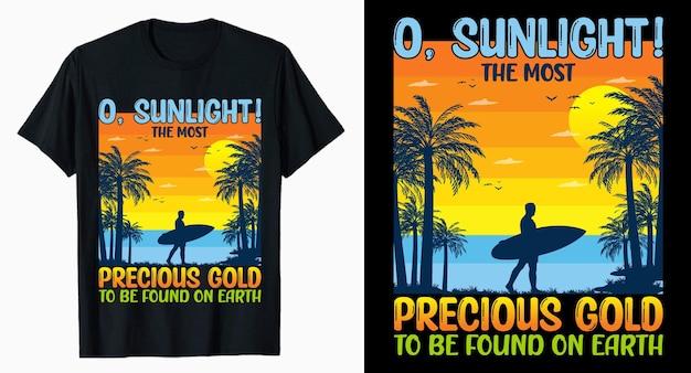 O Sunlight het meest zomerse typografie-t-shirtontwerp