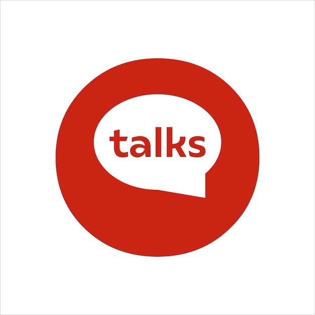 o talk chat logo design red