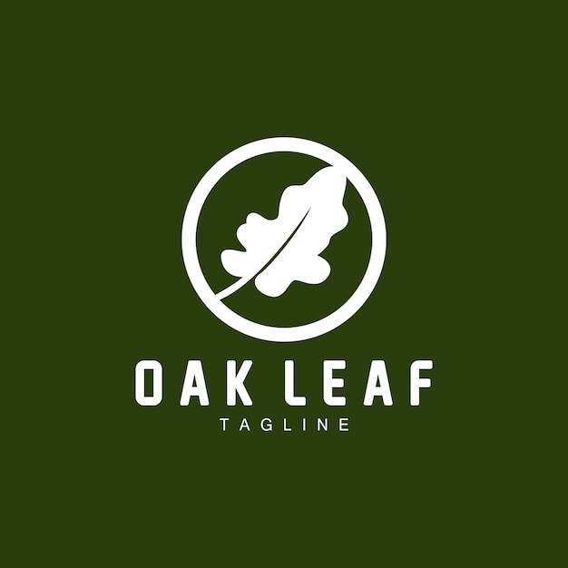 Oak Leaf Logo Design Eenvoudige groene plant vector sjabloon illustratie