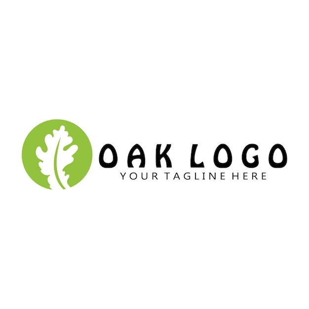 オーク・リーフ・ロゴのベクトル・アイコンのイラスト・テンプレートデザイン