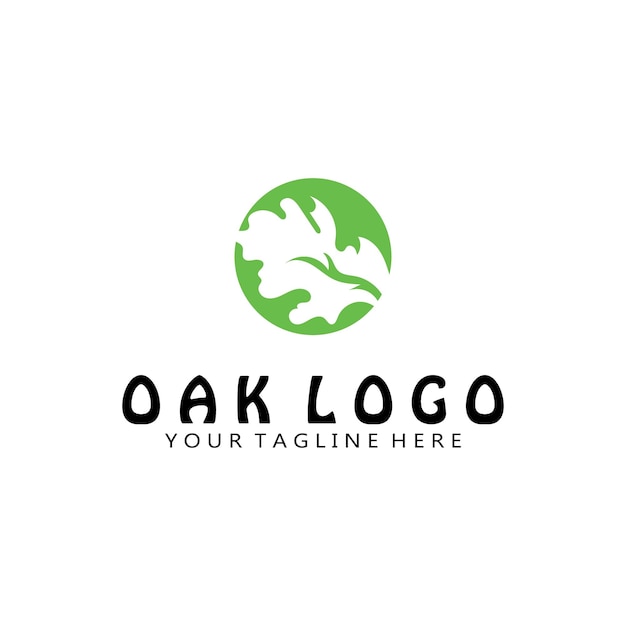 oak leaf logo vector icoon illustratie sjabloon ontwerp