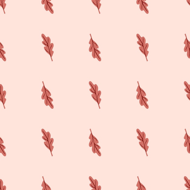 Oak leaf seamless pattern. Plant background.