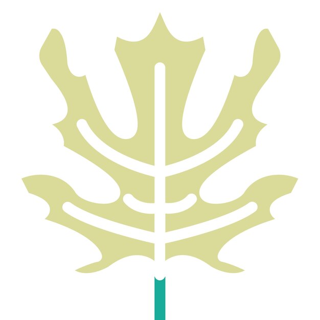 oak leaf vector icon illustration of autumn iconset