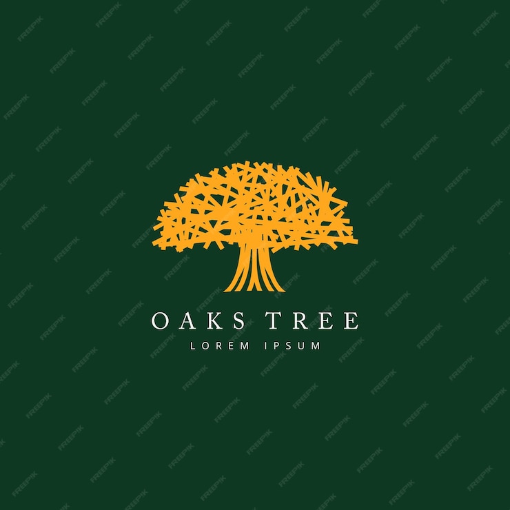 Premium Vector | Oak tree abstract elegant logo simple icon vector ...