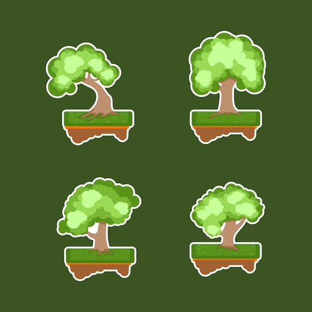 oak tree for icon  logo  or illustration concept in flat design