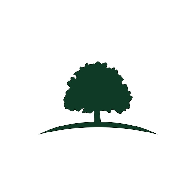 樫の木と葉のロゴデザイン
