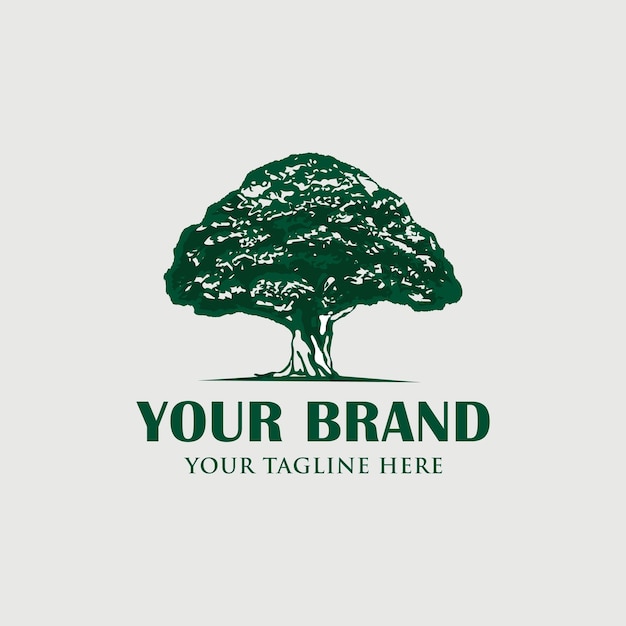 Oak Tree logo design illustration