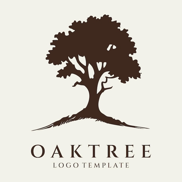 Oak Tree logo design vector illustration