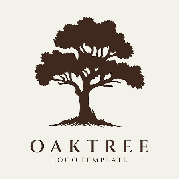 Oak Tree logo design vector illustration