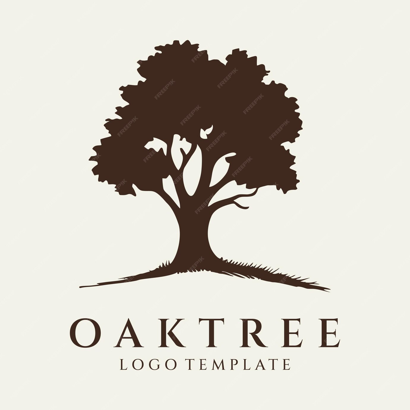 Premium Vector | Oak tree logo design vector illustration