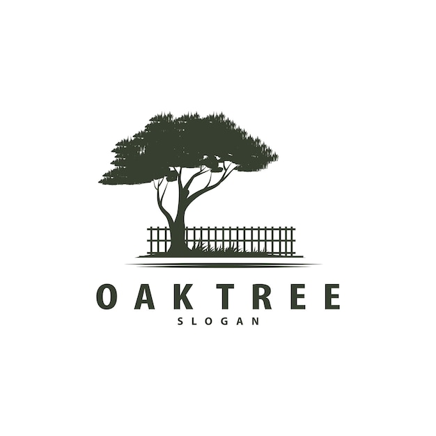 Oak Tree Logo Minimalist Design Vector Tree Nature Plant Of Life Illustration Template Symbol