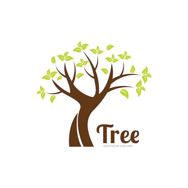 Oak tree logo template vecto