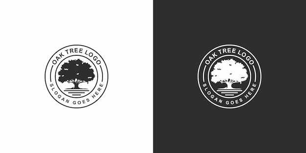 Oak tree logo template