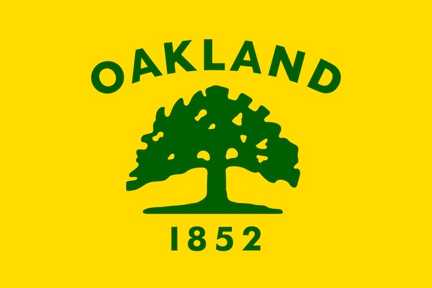Oakland California flag vector illustration