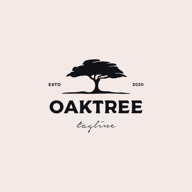 Oaktree logo design illustration