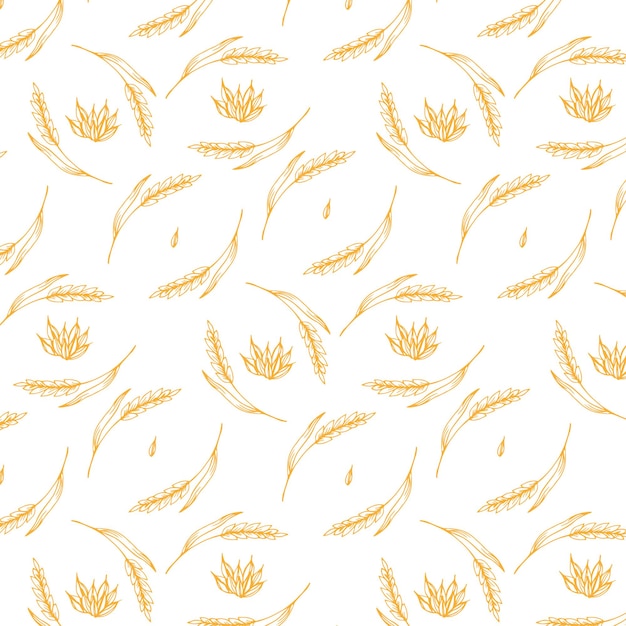 Vector oat pattern wallpaper. oat symbol.