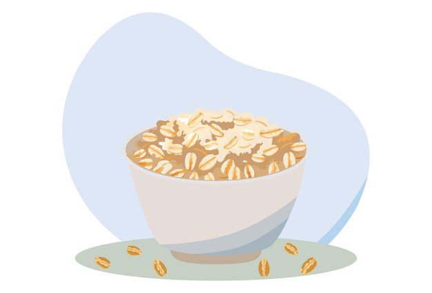 oats concept illustration stylish and beautiful