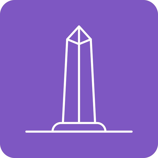 Obelisk Of Buenos Aires vector icon Can be used for Landmarks iconset