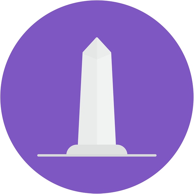 Obelisk Of Buenos Aires Vector Illustration Style