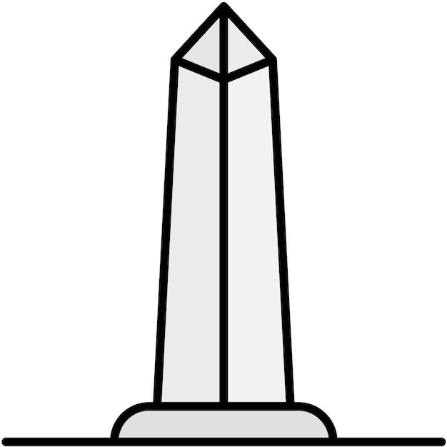 Obelisk Of Buenos Aires Vector Illustration Style