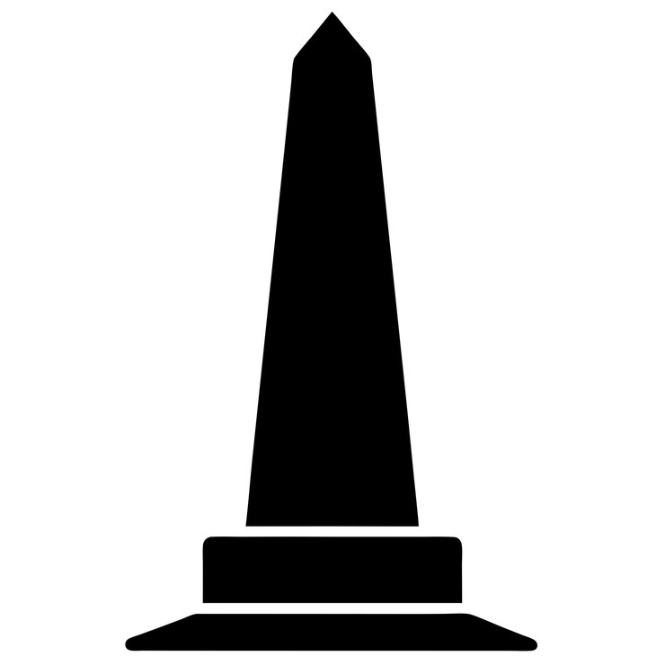 वेक्टर obelisk icon vector art illustration