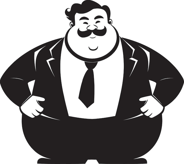 Vector obesity odyssey dark icon illustrating weight issues hefty harmony black vector logo for stoutness