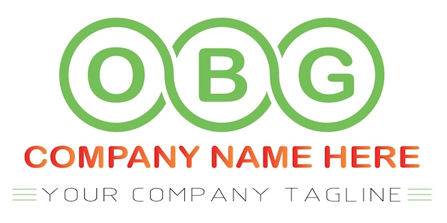 Vector obg letter logo design