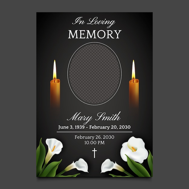 Obituary template design