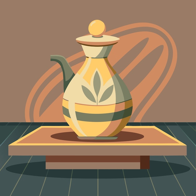 object in ceramics on a wooden table