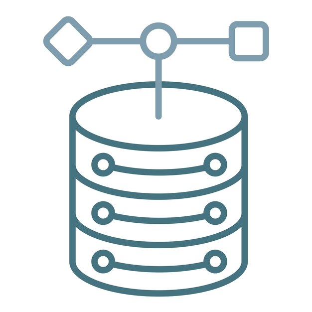 Object Database Flat Illustration