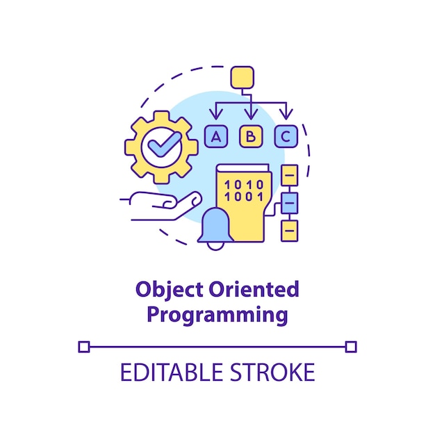 Object oriented programming concept icon