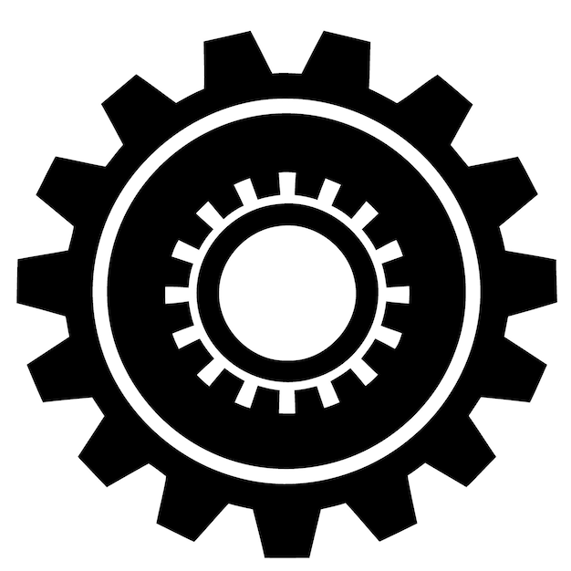 Vector object part mechanical gear round