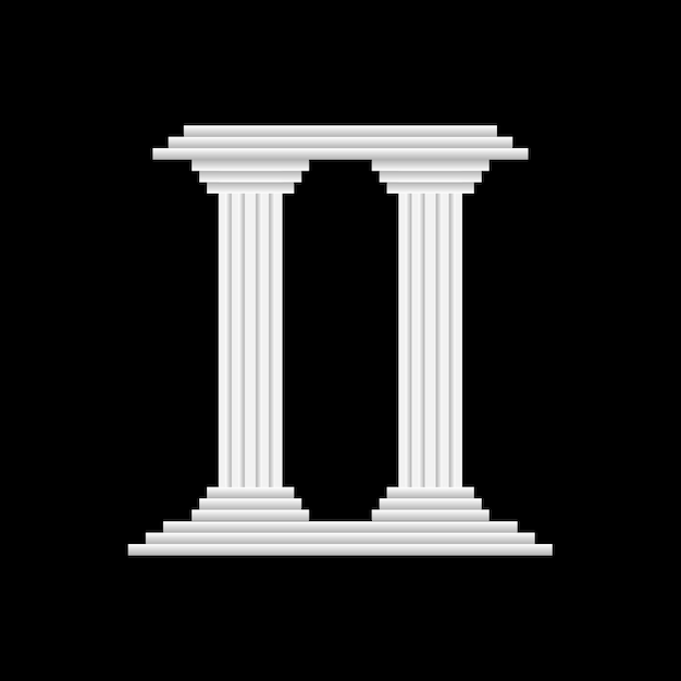 An Object Vector of ancient columns