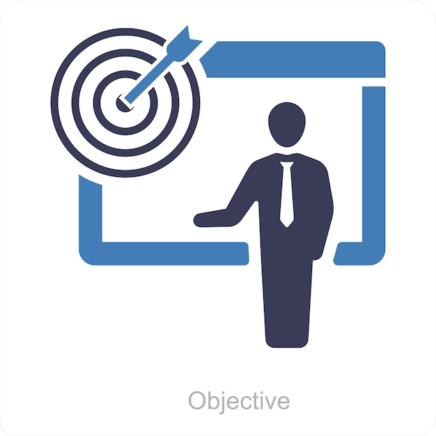 Objective and target icon concept