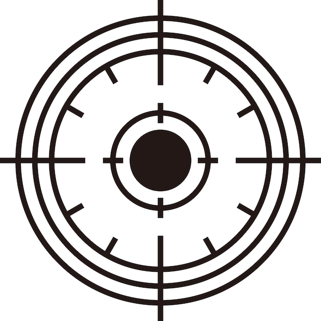 Elemento grafico dell'illustrazione dell'icona del bersaglio obiettivo
