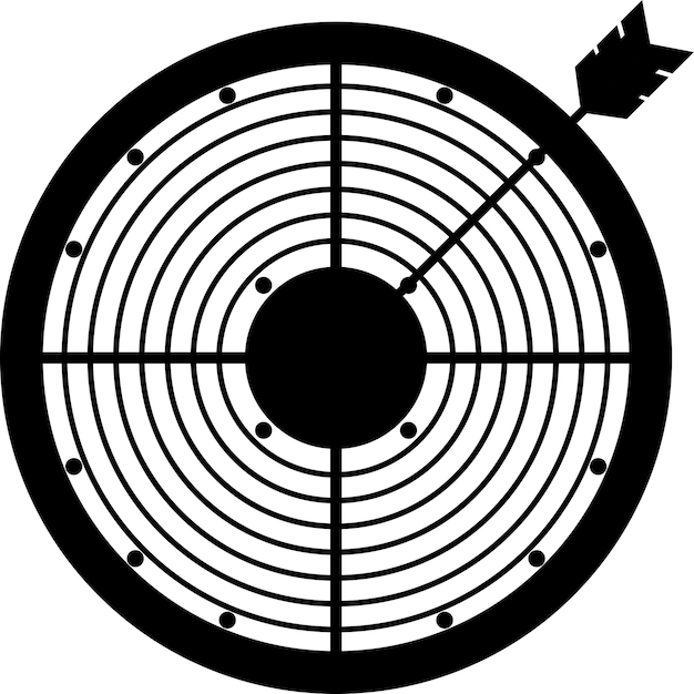 Objective Target Icon Illustration Graphic Element