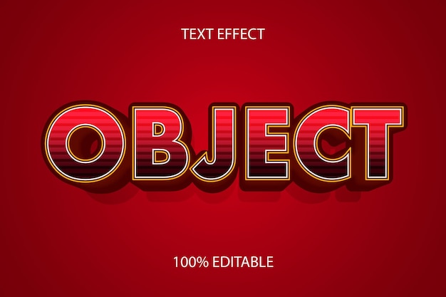 Objectkleur rood bewerkbaar teksteffect