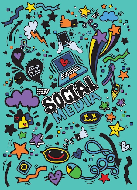 Objects and symbols on the social media element