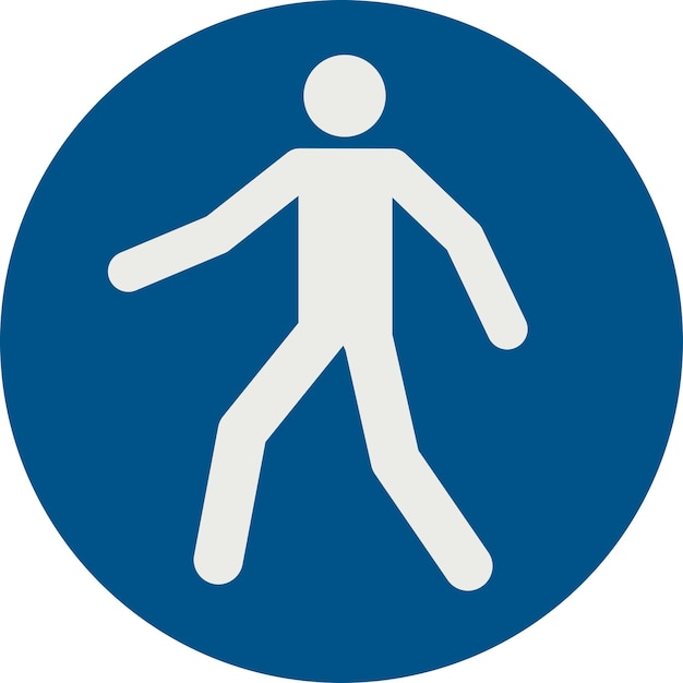 Vector obligation sign pictogram use this walkway iso 7010 m024