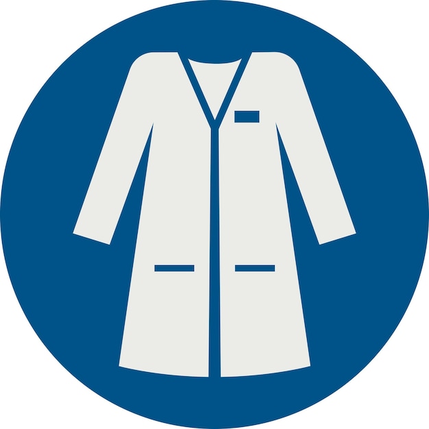 Vector obligation sign pictogram wear laboratory coat iso 7010 m059