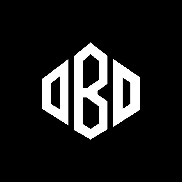Вектор Дизайн логотипа букв obo с формой многоугольника obo полигона и кубической формы дизайн логотипа obo шестиугольник векторный шаблон логотипа белые и черные цвета obo монограмма бизнес и логотип недвижимости